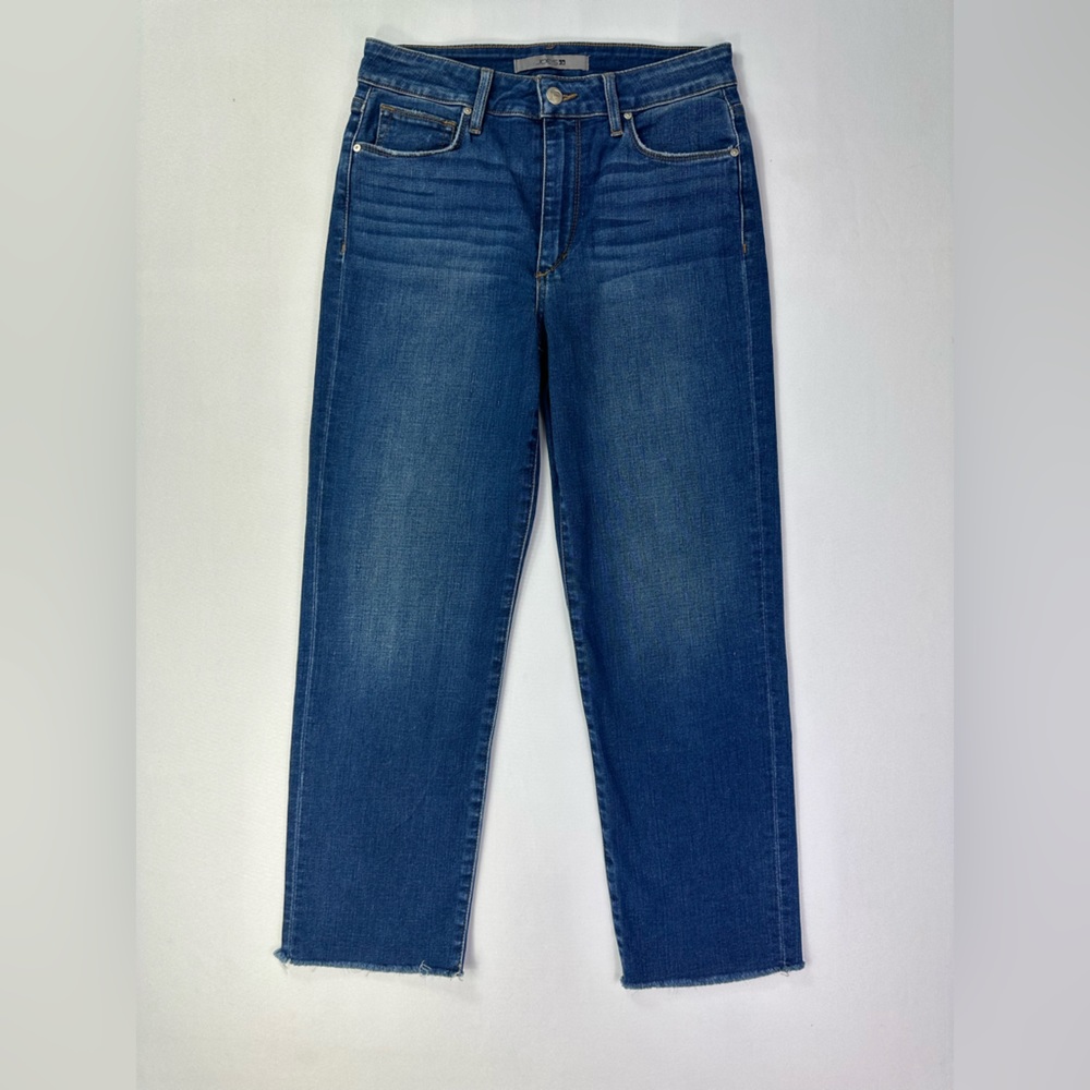 Joe’s jeans high rise straight crop raw hem size 27